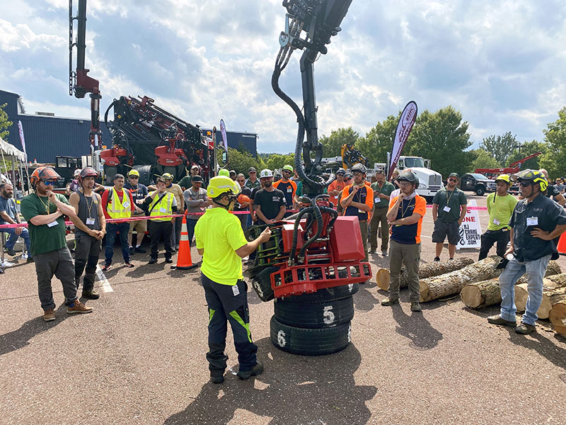 New Jersey Crane Experts conducts a training workshop to teach operators how to safely navigate a 2,000-pound knuckle-boom crane around team members.