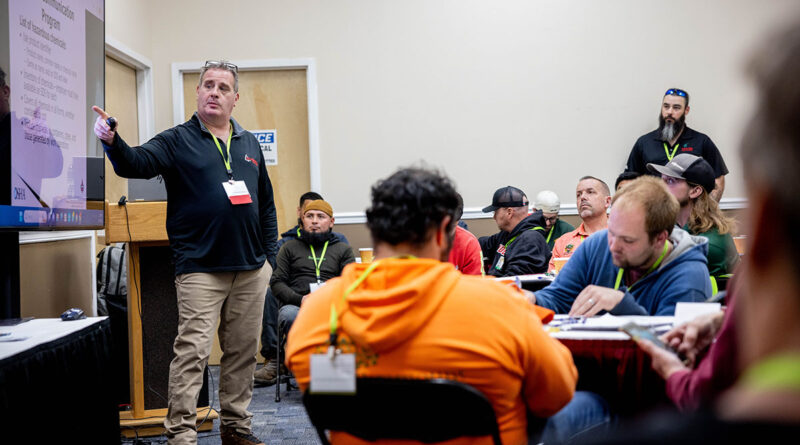 Bob Lehman (left) leads an OSHA 10 workshop during ArborEXPO '24. Source: Joe Tacynec