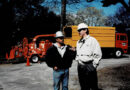 Mark Garvin (right) interviews Andy Felix at an Arbor Day event in 1996. Source: Mark Garvin