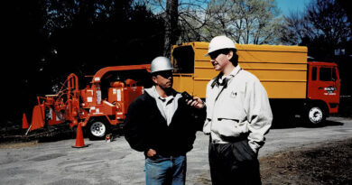 Mark Garvin (right) interviews Andy Felix at an Arbor Day event in 1996. Source: Mark Garvin