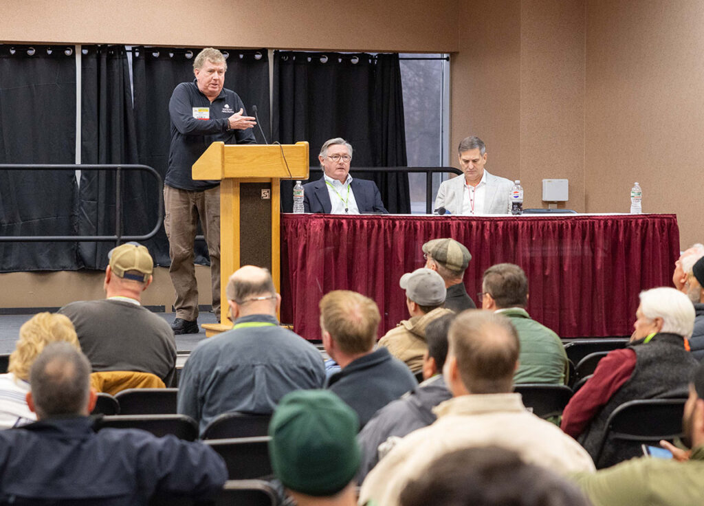 Mark Garvin (center) was one of the presenters of a business succession seminar during ArborEXPO '24. Source: Joe Tacynec