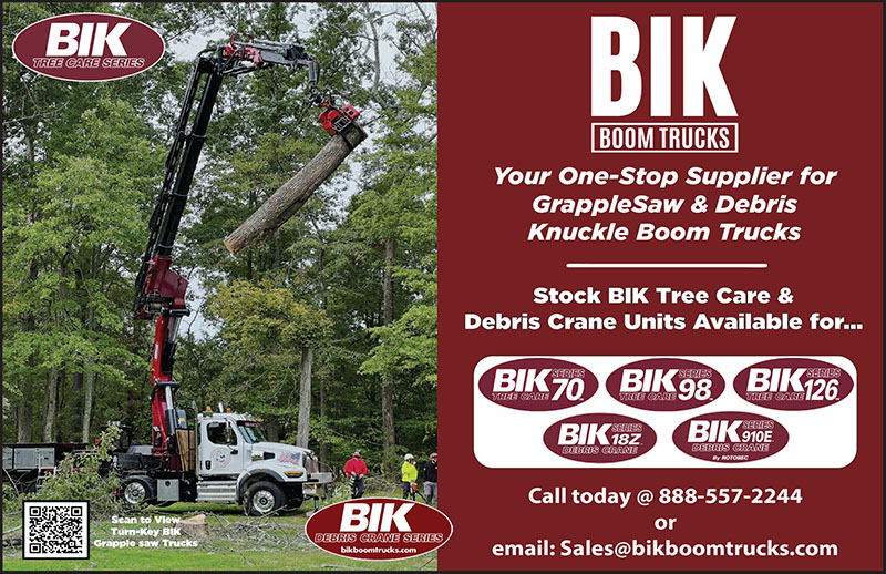 An ad for BIK Boom Trucks.