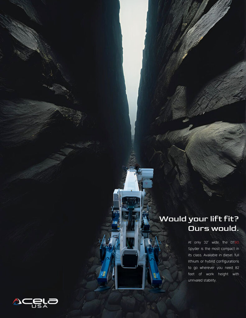 An ad for CELA USA - Aerial Lifts.