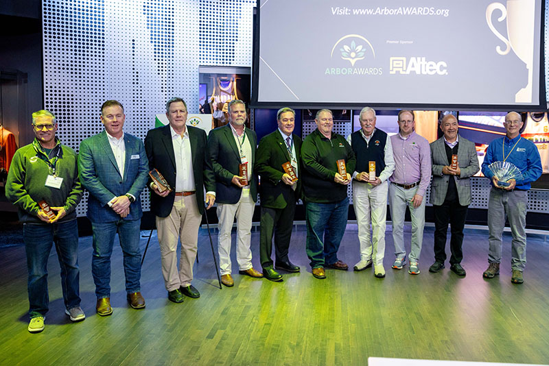 Winners of the inaugural ArborAWARDS™ gather to celebrate industry leadership in safety, innovation, and community service during ArborEXPO™ ‘25.