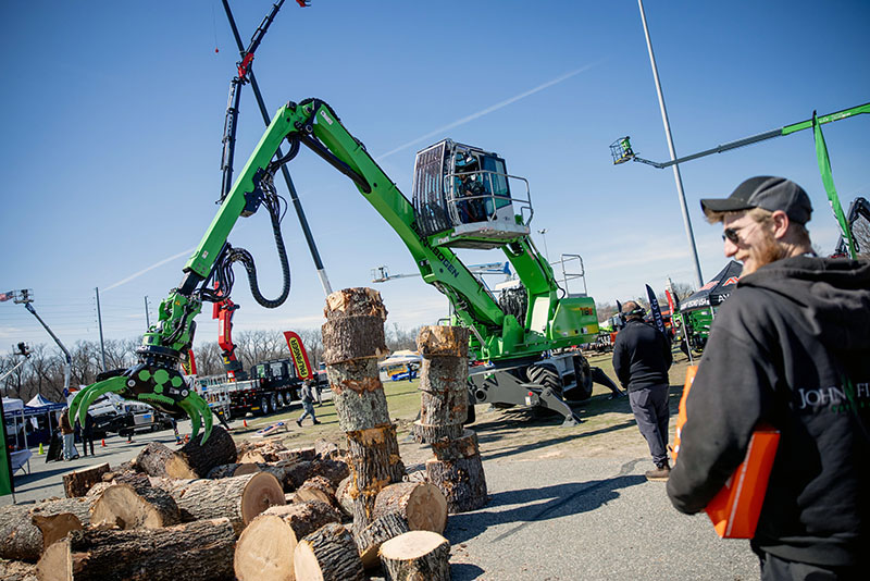 More than just a trade show of booths, ArborEXPO™ featured an outdoor show floor where attendees could watch demos and try out the big equipment themselves.