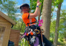 Emily Allison suits up in chainsaw-rated trousers and a harness – proof that comfort and safety go hand-in-hand in arboriculture. Source: Emily Allison