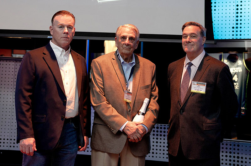 From left to right, Scott Hughes, Eastern Division Sales Manager with ALTEC Industries, Greg Daniels, Vice Chairman and Chief Business Development Officer at Bartlett Tree Experts, and Jim Ingram, President and COO of Bartlett Tree Experts.