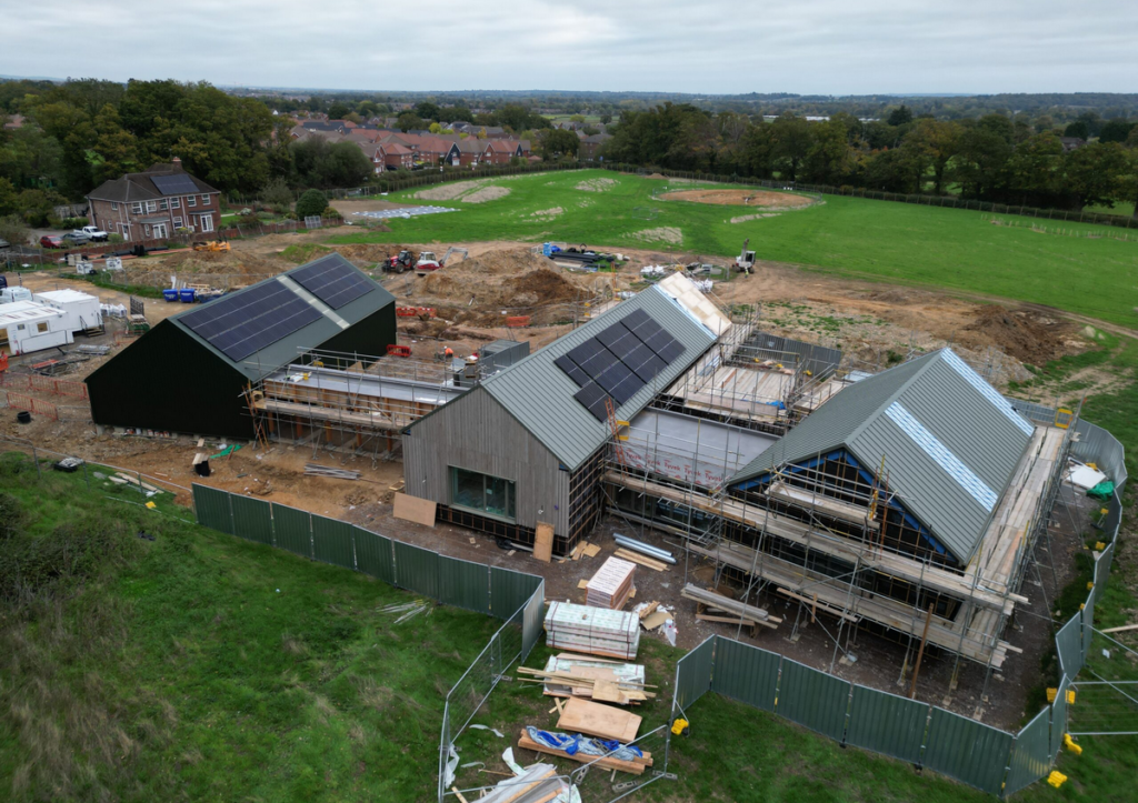 The R.A. Bartlett Research Laboratory and Arboretum under construction.