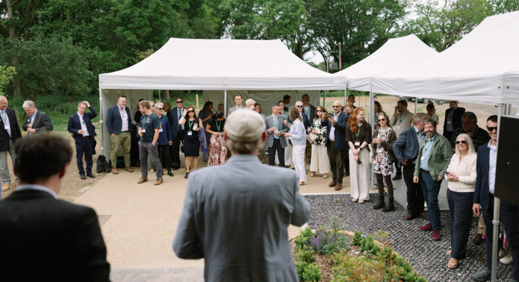 Richard Trippett, VP of Bartlett’s operations in the UK and Ireland, addresses the crowd.