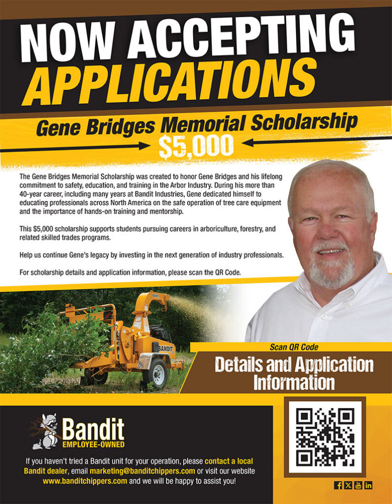 An ad for the Gene Bridges Memorial Scholarship